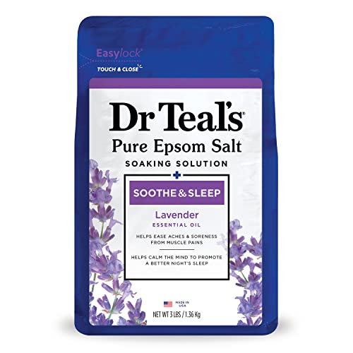 Dr Teal's Epsom Salt Soaking Solution, Soothe & Sleep, Lavender,