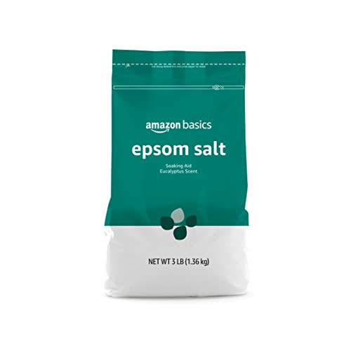 Amazon Basics Epsom Salt Soaking Aid, Eucalyptus Scented, 3 Pound