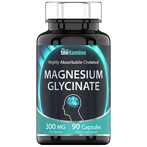 Chelated Magnesium Glycinate Capsules (300 MG x 90 Count) for