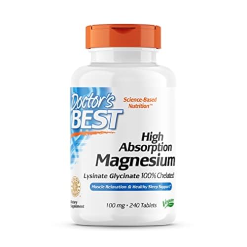 Doctor's Best High Absorption Magnesium Glycinate Lysinate, 100% Chelated, Non-GMO,
