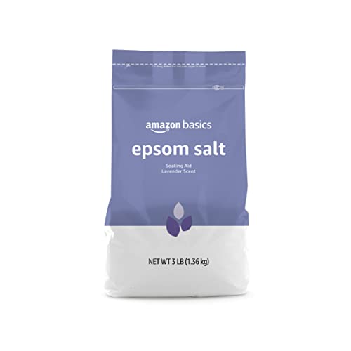 Amazon Basics Epsom Salt Soaking Aid, Lavender Scented, 3 Pound,