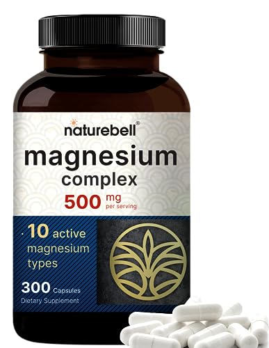 Magnesium Complex Supplement 500mg, 300 Capsules | 10 Active Forms