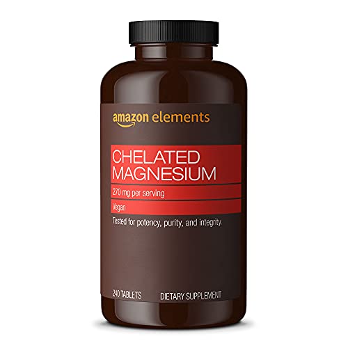 Amazon Elements Chelated Magnesium Glycinate, 270 mg per Serving (2