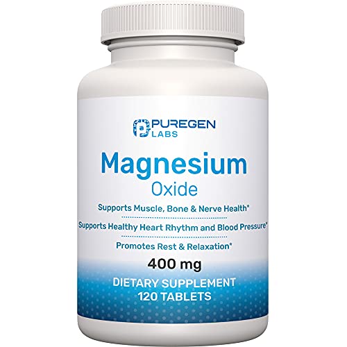 Magnesium 400mg [High Potency] Supplement – Magnesium Oxide for Immune
