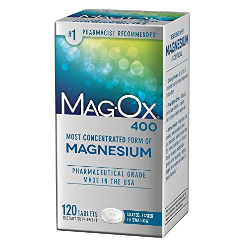 Mag-Ox Magnesium Supplement, Pharmaceutical Grade Magnesium Oxide 483mg, Most Concentrated