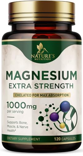Magnesium Extra Strength 1000mg - Chelated for Max Absorption, Magnesium
